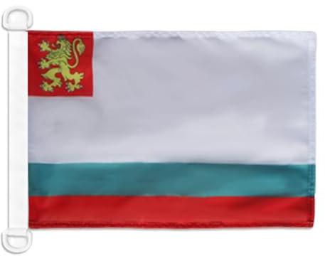 BANDERA NAUTICA PABELLÓN DE GUERRA BULGARIA 45x30cm - Pabellón de conveniencia BÚLGARA - PABELLÓN NAVAL 30 x 45 cm anillos - AZ FLAG