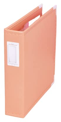 Craftelier - Fotoalbum aus Kunstleder mit Pfirsich-Deckeln, 2 Ringen und 5 Hüllen 16 x 21,5 cm | Personalisierbar, perfekt für Fotos, Layouts und Zusammensetzung von Project Life