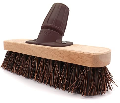 COTTAM Deck Scrubbing Brush | Deck Scrubber | 8 Inch | With Easy Broom Shank Connector - No Tools Required!