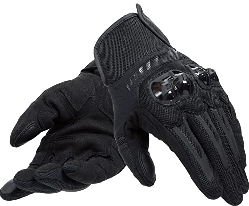 Dainese Mig 3 Air Tex Gloves, Motorradhandschuhe Sommer mit Protektoren, Herren, Schwarz/Schwarz, XXL