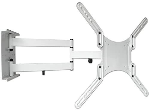 Drall Universal Fernseher Halterung - Schwenkbar Neigbar - 16-65 Zoll - Ausziehbar bis 65 cm - TV Wandhalterung für 3D HD LED LCD - VESA 100 200 300 400 weiß Modell: L22LW