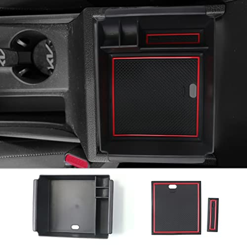 CDEFG Compatible con Kia Sportage NQ5 2022 2023, transmisión manual MT consola central, reposabrazos, organizador de reposabrazos, caja de almacenamiento, guantera, almacenamiento para coche, bandeja