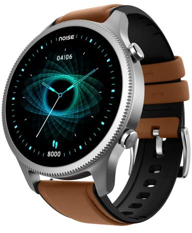 NoiseFit Halo 1.43 AMOLED Display, Bluetooth Calling Round Dial Smart Watch, Premium Metallic Build, Always on Display, Smart Gesture Control, 100 Sports Modes (Vintage Brown)