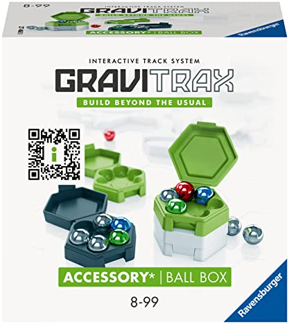 Ravensburger GraviTrax Accessory Ball Box - Ideales Zubehör für spektakuläre Kugelbahnen, Konstruktionsspielzeug für Kinder ab 8 Jahren
