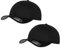 2er Flexfit Unisex Wooly Combed Cap Baseball Caps graue Unterseite S M L XL XXL Basecap Mütze, L/XL, 2X Schwarz + 1x HL-Kauf Notizblock