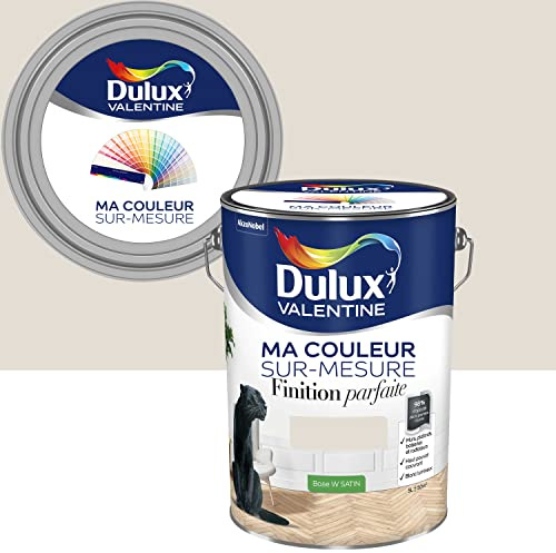 Ma Couleur Sur-mesure par Dulux Valentine – Peinture Intérieure Murs, Plafonds, Boiseries - Finition Parfaite - 98% d'opacité - Satin Lin Clair 5 L - Palette Authentique