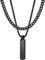 TempBeau Halsktte Herren Personalisiertes Papa : Gravur Geometrisch Halskettes Männer Schwarz mit 60cm Ketten Edelsathl Schmuck Geschenk Vatertagsgeschenk für Dad