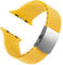 Archer Watch Straps - Bracelets en Silicone Ajustables Sur Mesure pour Apple Watch (Jaune de Naples, Fermoir Argent, 42/44/45/49mm)