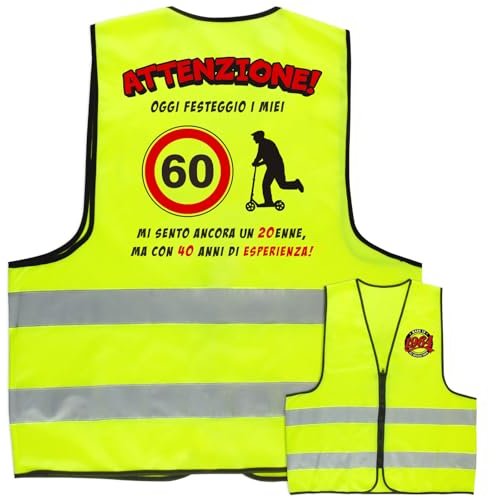 Gilet Compleanno 60 Anni Gadget Regalo Divertente 60 Anni CompleannoUomo Donna Scherzo 60 Anni Compleanno