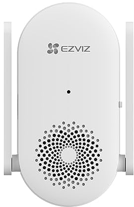 EZVIZ Indoor WLAN Chime CH1 | 0–72 dB einstellbare Lautstärke, 20 Klingeltöne, Plug-in-Installation, APP-Steuerung, integrierte Sirene, Smart Home-Chime für kabellose Video-Türklingel EP3x Pro