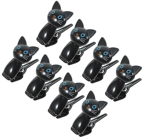 Luxshiny 8 Stück Katzen-Taschenklammern Niedliche Lebensmittelpaket-Clips Brotbeutel-Versiegelung Chip-Snack-Clips Frischhalteklammer Tiere Wäscheklammer Für Papier Kleidung Handtücher