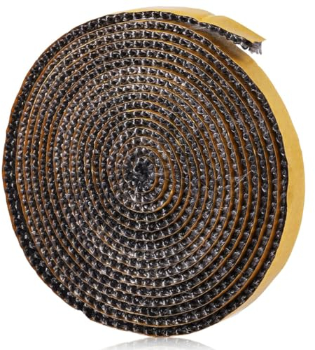 INGJIA Kamin Dichtband, Dichtungsband Selbstklebend Kamindichtung Ofen Dichtschnur Glasgewebe Ofendichtband Hitzebeständiger Ofendichtschnur für Kaminofen Ofenrohr Kamintür Holzöfen(3mm*10mm*2m)