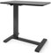 ESMART EACM-121BB 71 x 40 cm Schwarz - Mobiler stufenlos pneumatisch höhenverstellbarer Beistelltisch 64-99 cm auf Rollen für Couch, Bett, Kinderzimmer und Homeoffice