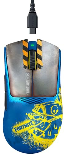 Razer DeathAdder V3 Pro - Fortnite Edition Kabellose Esports Gaming-Maus - Focus Pro 30K DPI optischer Sensor (63g leicht, ergonomische Form, Mausschalter Gen-3, HyperSpeed Wireless) Fortnite