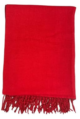 Handgewebter Schal aus Yakwolle, luxuriöse Wärme aus dem Himalaya, gemütlicher und authentischer Wickeltuch, mehrfarbig, elegant und weich, perfekt für Winter und Reisen, dunkelroter Schal, rot,