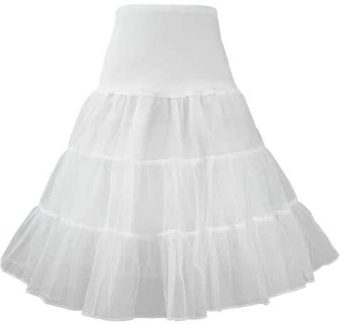 Myhengt Kristallgarn Damen Garnrock Retro Swing Petticoat Unterrock Rockabilly Pettiskirt Tutu Rockabilly Skirt