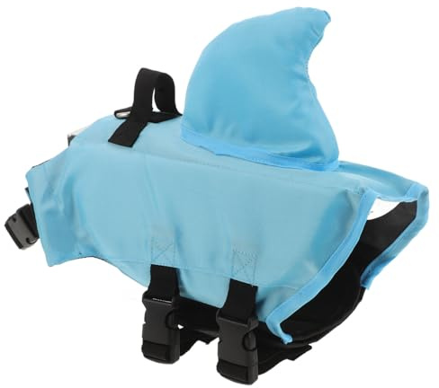 Happyyami Schwimmweste Für Hunde Und Welpen Wasserweste Für Kleine Haustiere Rettungsweste Mit Haifischflossen-Design Bequemer Und Sicherer Schwimmanzug Für Verschiedene Hunderassen