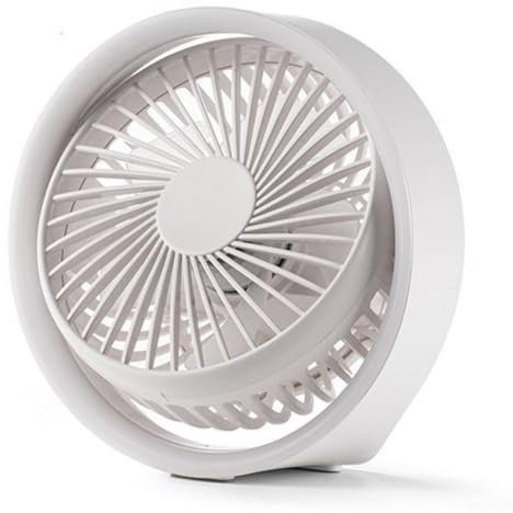 Allthingstore Petit ventilateur de bureau USB silencieux pour table rotatif à 360 degrés, ventilateur portable à flux d'air puissant, ventilateur silencieux à trois vitesses, gadgets de