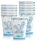 MORAINJAY 16 Pièces Tasse en Papier Vaisselle Baby Shower,9oz/250ml Gobelets de Elephant Bleu Fête pour Bébé Garcon,Vaisselle Anniversaire à Thème Elephant Bleu,Table Décoration -16 Invités