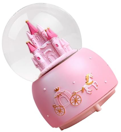 Alipis 1Stk Schloss Kristallkugel Aufkleber aus Goldfolie Goldverzierung sterben Schlosskristallkugel Dekorative Kristallkugel Schneekugeln für die Party Schneekugel aus Glas Wasser Rosa