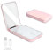 AmiCera Rechargeable Pocket Mirror, 1X/2X Magnification LED Compact Travel Makeup Mirror, Dimmable, Portable Compact Mirror, Small Purse Mirrors, Women Girl Gift, Pink