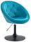 SVITA Havanna Cocktail-Sessel Lounge Clubsessel Drehsessel Retro Barhocker Samt Petrol