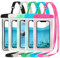 Mi Dekor - Funda Impermeable Móvil, Sumergible - Flotante con Florecente, Bolsa Estanca Universal con Cuerda Ajustable Protege tu Móvil hasta 7.2 Pack de 5 Colores Surtidos