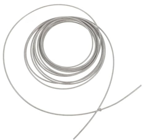 HOMSFOU 1 Satz Drahtseil-Kit Stahldrahtseil Vorhangkabel Drahtseil zum Aufhängen Kabelseil Garagentordraht Terrassendraht Geländer-Kit aus Draht Metallkabel Edelstahl 304