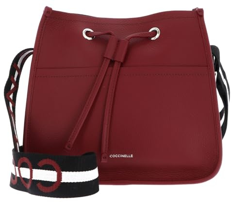 Coccinelle Leder Umhängetasche Schultertasche Raquel Crossbody Bag Ribes/Prune beere