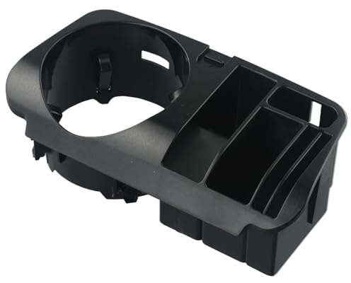 MoSundi Boîte de rangement centrale porte-gobelet pour Mercedes Classe C W205 (2014-2017), GLC X253 (2015-2017), Classe E W213 (2016-2017), noir, 7 emplacements, matériau EPI