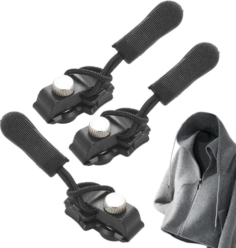 Reißverschluss Reparatur Set, 3 Stück Reißverschluss Schieber Ersatz Metall, Reissverschluss Zipper Auswechseln, Reißverschlusss Fix Kit Für Rucksack Koffer Kleidung Hose Jeans Und Haushalt