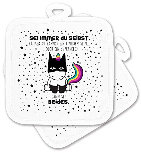 die stadtmeister Topflappen-Set Sei Immer Du selbst. Außer Du Kannst EIN Einhorn Sein. Oder EIN