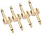 OTraki 4 Pack Guitar Pedal Cables 1/4 Inch Flat Patch Cables 6.3mm Z Type Connector Cables Pedal to Pedal Connector TS Copper Male Connector for Effect Pedalboard Space Saving Gold