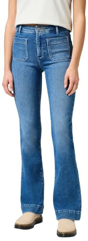 Wrangler Vaqueros Flare para Mujer, Gris, 27W / 30L