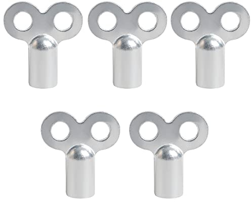 5 chiavi di sfiato per termosifone, adatte per tutti i termosifoni, chiavi quadrate, lega di zinco, 5 mm