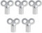 5 chiavi di sfiato per termosifone, adatte per tutti i termosifoni, chiavi quadrate, lega di zinco, 5 mm