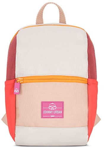 Johnny Urban Rucksack Kinder Mädchen Rosa Rot - Junior Leo - Kinderrucksack aus recyceltem Material - Für 1 bis 3 Jährige - 4L - Wasserabweisend
