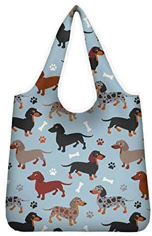 UOIMAG Süße Dackel-Hundetasche für Damen und Mädchen, Schultasche, lässige Schultertasche, Tragetasche für Geschenk