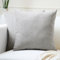 Encasa XO Chenille Kissenbezüge Set von 2 | Solides Hellgrau - (24x24) (60x60 cm) | Dekorative Akzent Quadratische Wurfkissenbezüge Für Couch, Heimdekoration, Sofa