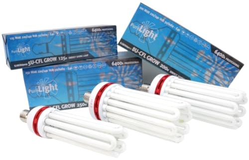 Weedness ESL Pflanzenlampe 250 Watt Energiesparlampe Blütephase – E40 Fassung 2700K Grow Anbau Indoor Lampe Birne