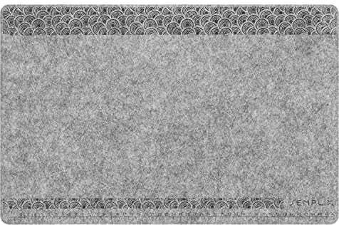 SEMPLIX Nähmaschinenunterlage, rutschhemmend, geräusch- und vibrationsdämpfende Unterlegmatte 32x49cm (grau-meliert)