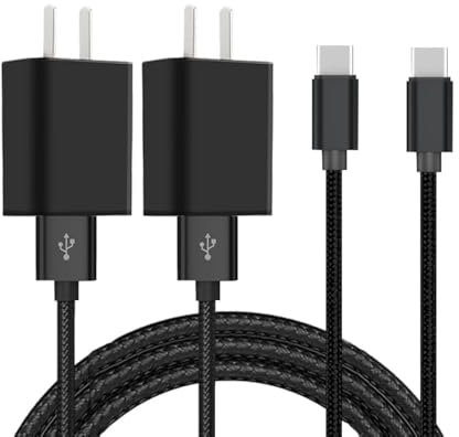 Lot de 2 chargeurs USB amovibles pour Amazon Fire-TV-Stick, remplacement pour tablette Fire-Tablet, compatible Samsung LG Android - Adaptateur de rechange pour tablette Fire Kids