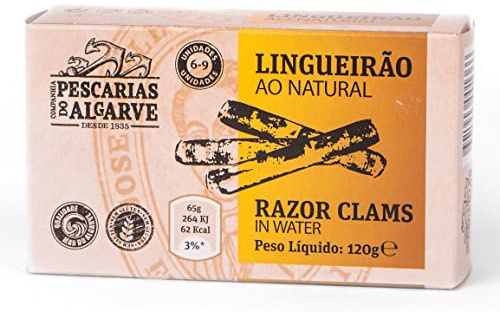 Companhia de Pescarias do Algarve - Schwertmuscheln in Salzlake / Wasser - 5er Pack (5 x 120 gr)