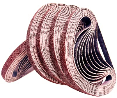 Senmai Tools 60 Pezzi Nastri Abrasivi 10 x 330 mm Nastro Abrasivo 10 x 40 60 80 120 150 240 grana, Carta Vetrata Professionali per Levigatrice a Nastro, per Metallo, Legno, Vernice