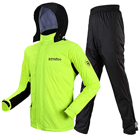 SJASD Regenkombi Herren Damen Wasserdicht Atmungsaktiv Motorrad Regenanzug Regenbekleidung Regenmantel Jacke Hose unterteile Set Anzug Arbeit Camping ​Angeln