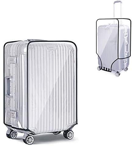 LATRAT Koffer-Abdeckungen Reisekoffer Transparente, Gepäckschutz Gepäckkofferabdeckung, Transparente PVC-Gepäckabdeckung Anti-Staub Anti-Kratz für Reisen, 30''