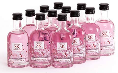 Ginebra SK Fresa Strawberry 37,5º 5cl x 15 miniaturas