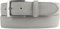BELTINGER Italienischer Veloursleder-Gürtel, 35 mm breit, Herren, Anzuggürtel, Hosengürtel, Wildleder, Schließe Silber | Hellgrau 105cm