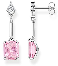 Thomas Sabo Damen Ohrringe aus Sterling-Silber mit Zirkonia-Steinen in Pink, H2177-051-9
