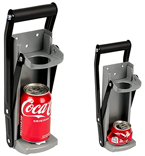 ZENO Can Crusher & Bottle Opener | 500ML Heavy Duty 16OZ 2 in 1 Crushes Soda Cans and Beer Cans | Large Beer Tin Can Crusher Wall Mounted Recycling Tool Bottle Opener | Plastic Bottle Crusher
